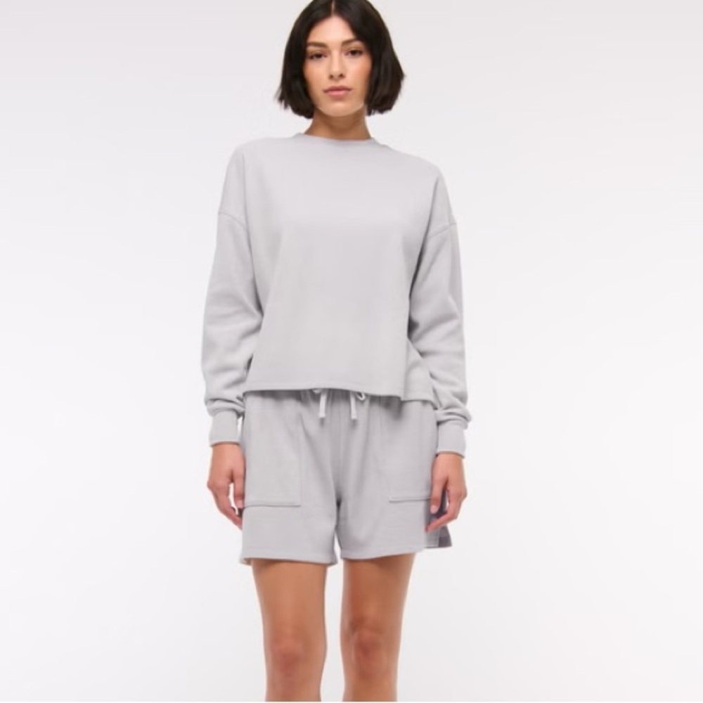Abercrombie & Fitch Light Gray Lounge Set Abercrombie Lounge Set Waffle Knit Set